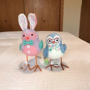 Target-Like Spring/Easter Fabric Blue/Bunny Birds Hope & Wonder JCP Lot of 2 NWT